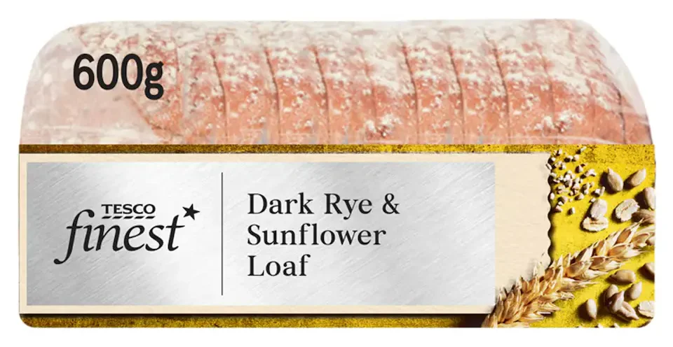 Tesco Finest Dark Rye & Sunflower Farmhouse Sliced Bread